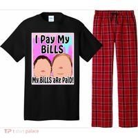 I Pay My Bills My Bills Are Paid Funny Meme Pajama Set thumb 0