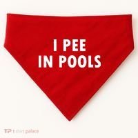 I Pee In Pools USA-Made Doggie Bandana thumb 0
