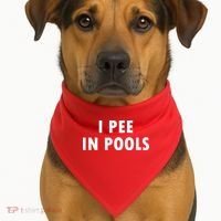 I Pee In Pools USA-Made Doggie Bandana thumb 1