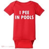 I Pee In Pools Baby Bodysuit thumb 0