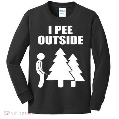 I Pee Outside Kids Long Sleeve Shirt
