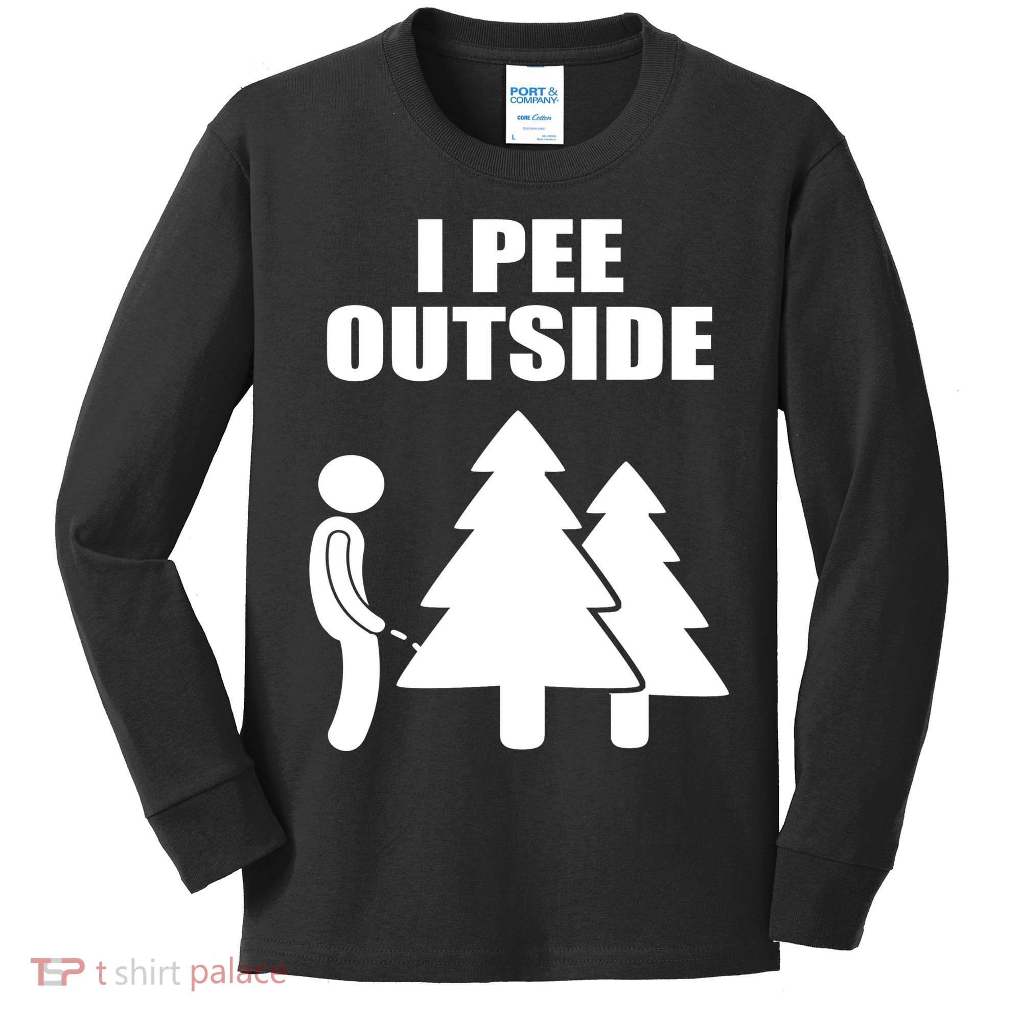 I Pee Outside Kids Long Sleeve Shirt