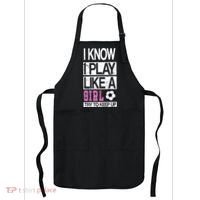 I Play Like A Girl Try To Keep Up Soccer Apron thumb 0