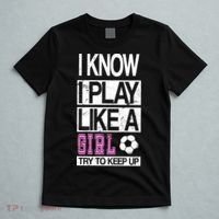 I Play Like A Girl Try To Keep Up Soccer T-Shirt thumb 5