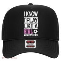 I Play Like A Girl Try To Keep Up Soccer Hat thumb 0