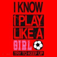 I Play Like A Girl Try To Keep Up Soccer Santa Hat thumb 1