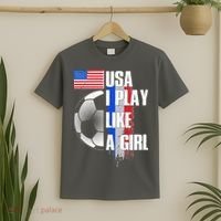 I Play Like A Girl USA Soccer T-Shirt thumb 2
