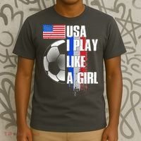 I Play Like A Girl USA Soccer T-Shirt thumb 3