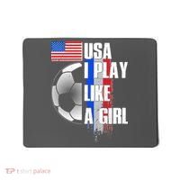 I Play Like A Girl USA Soccer Mousepad thumb 0