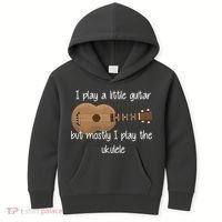 I Play The Ukulele Kids Hoodie thumb 0