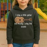 I Play The Ukulele Kids Hoodie thumb 3
