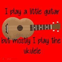 I Play The Ukulele Santa Hat thumb 1