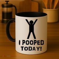 I Pooped Today Funny Humor Coffee Mug thumb 4