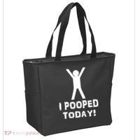 I Pooped Today Funny Humor Tote Bag thumb 2