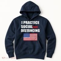 I Practiced Socialism Distancing Hoodie thumb 0