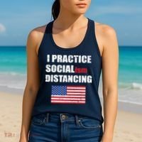 I Practiced Socialism Distancing Women's Tank Top thumb 2