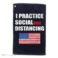 I Practiced Socialism Distancing Golf Towel thumb 0