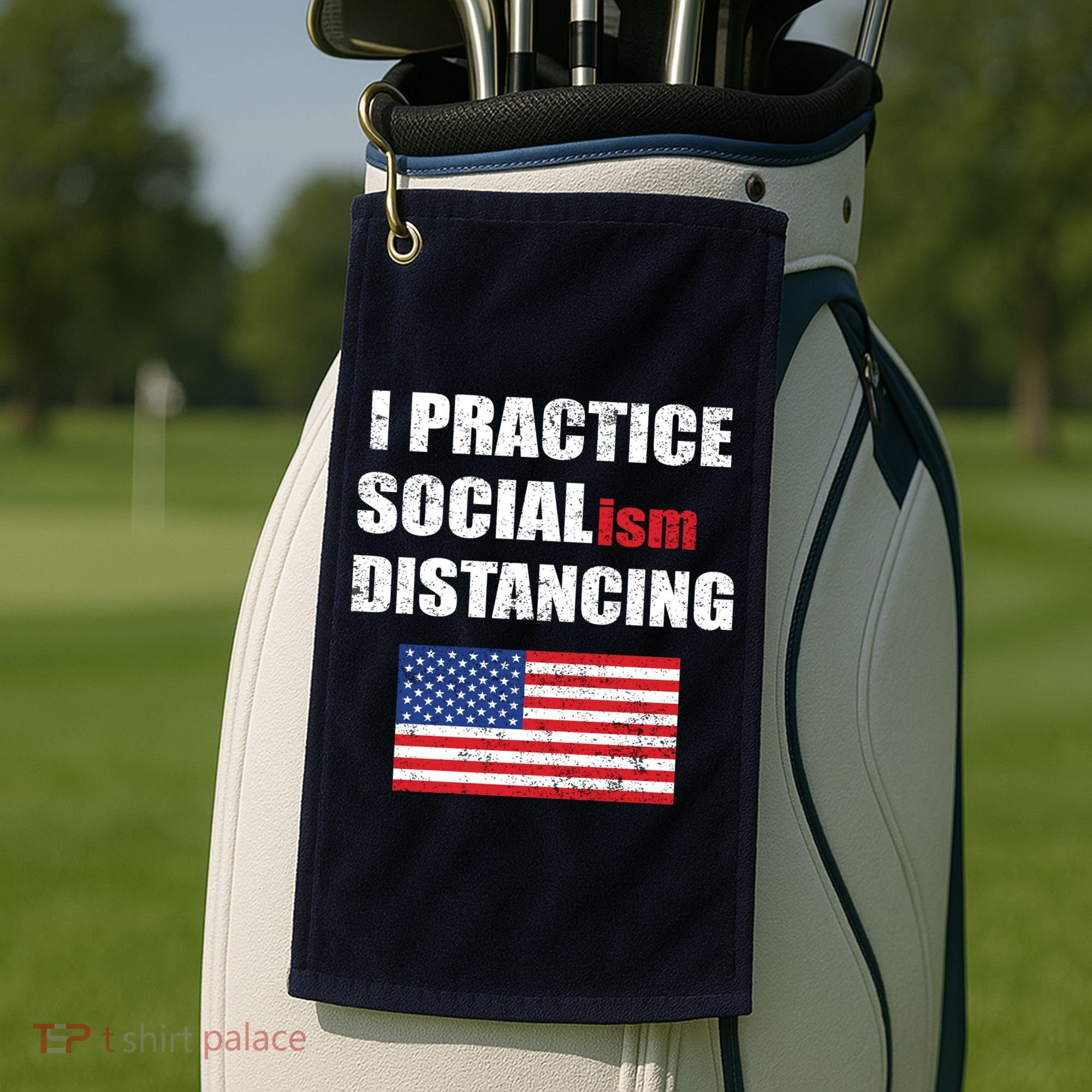 I Practiced Socialism Distancing Golf Towel