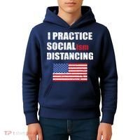 I Practiced Socialism Distancing Kids Hoodie thumb 4