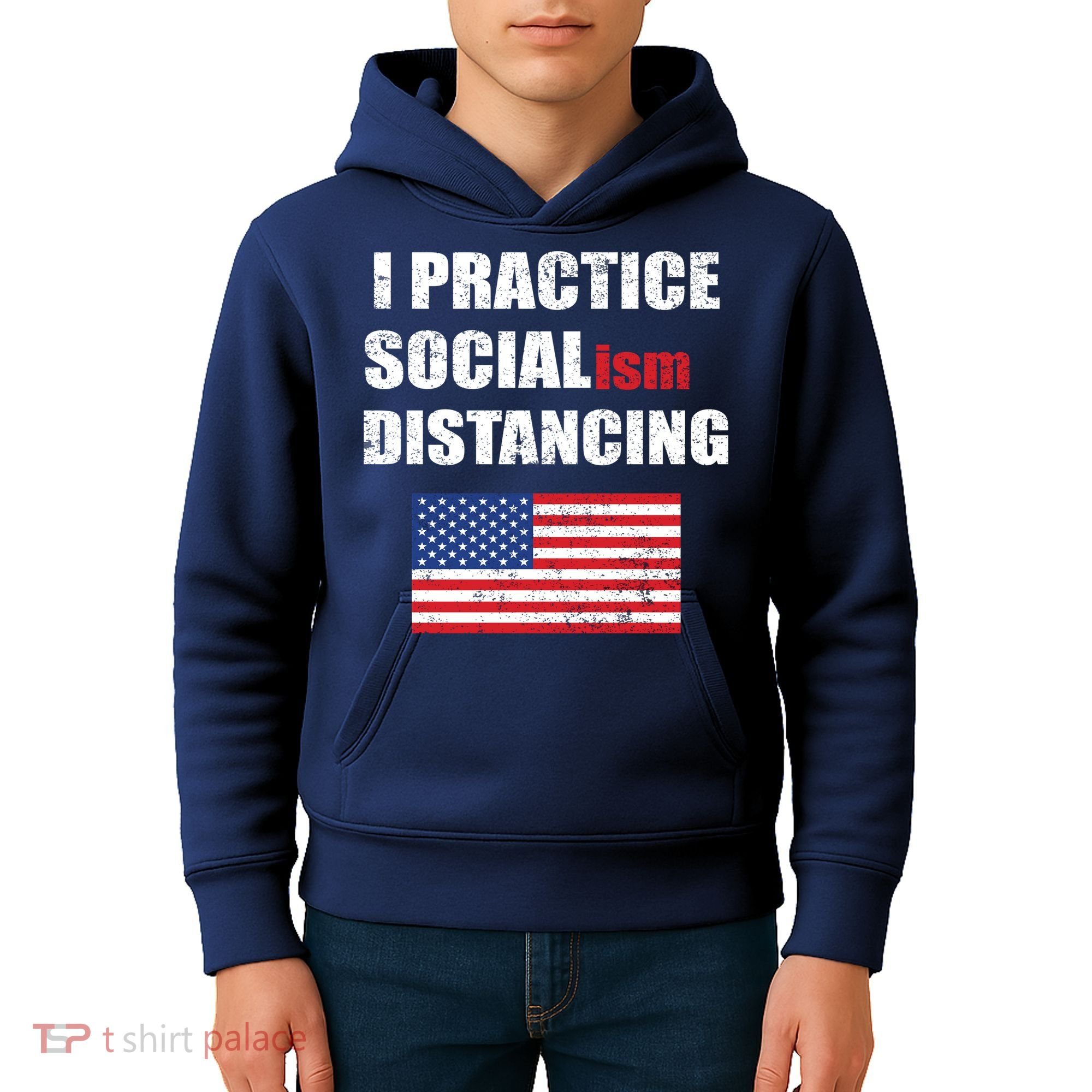 I Practiced Socialism Distancing Kids Hoodie