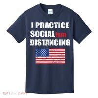 I Practiced Socialism Distancing Kids T-Shirt thumb 0
