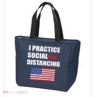 I Practiced Socialism Distancing Tote Bag thumb 3