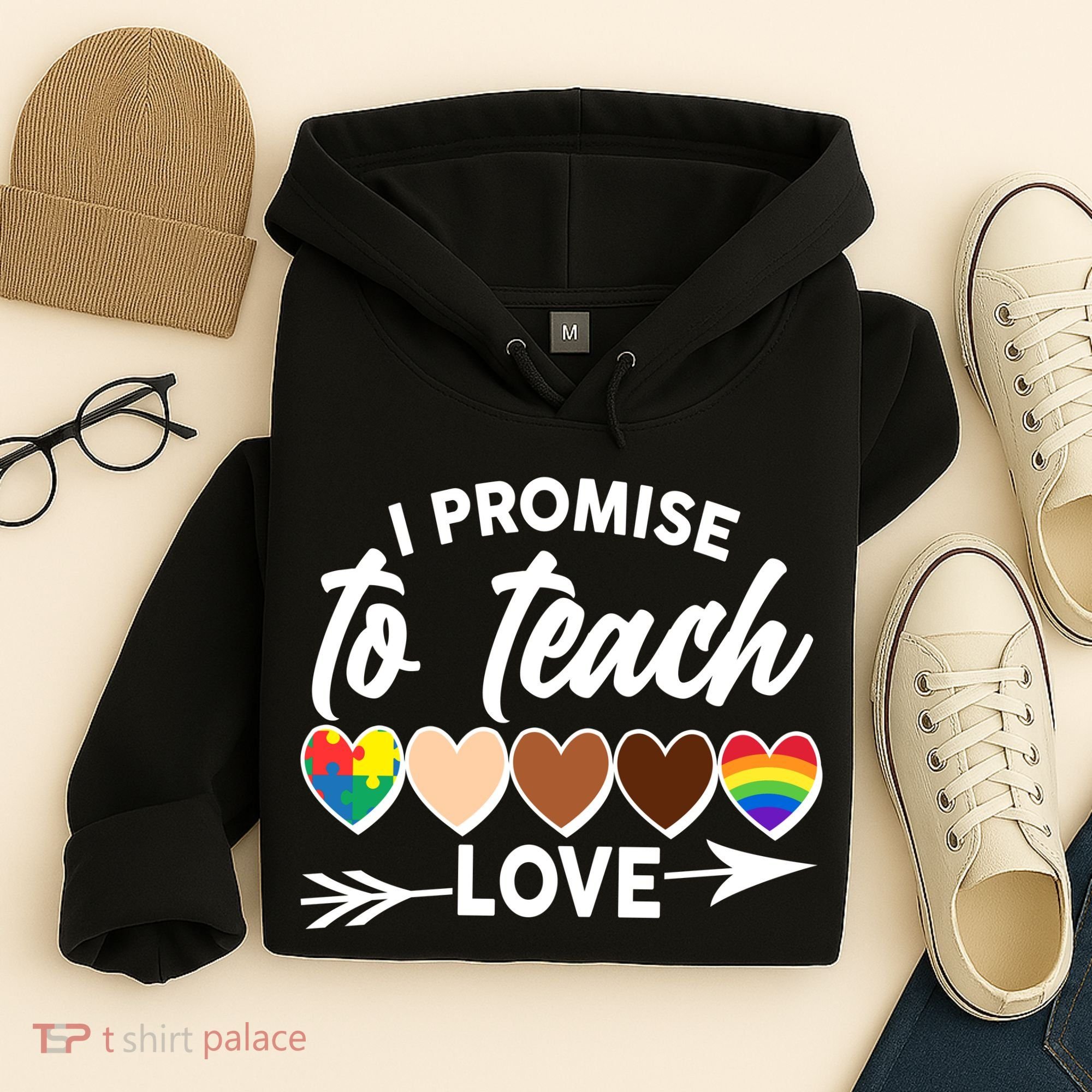 I Promise To Teach Love Diversity Equality Hoodie