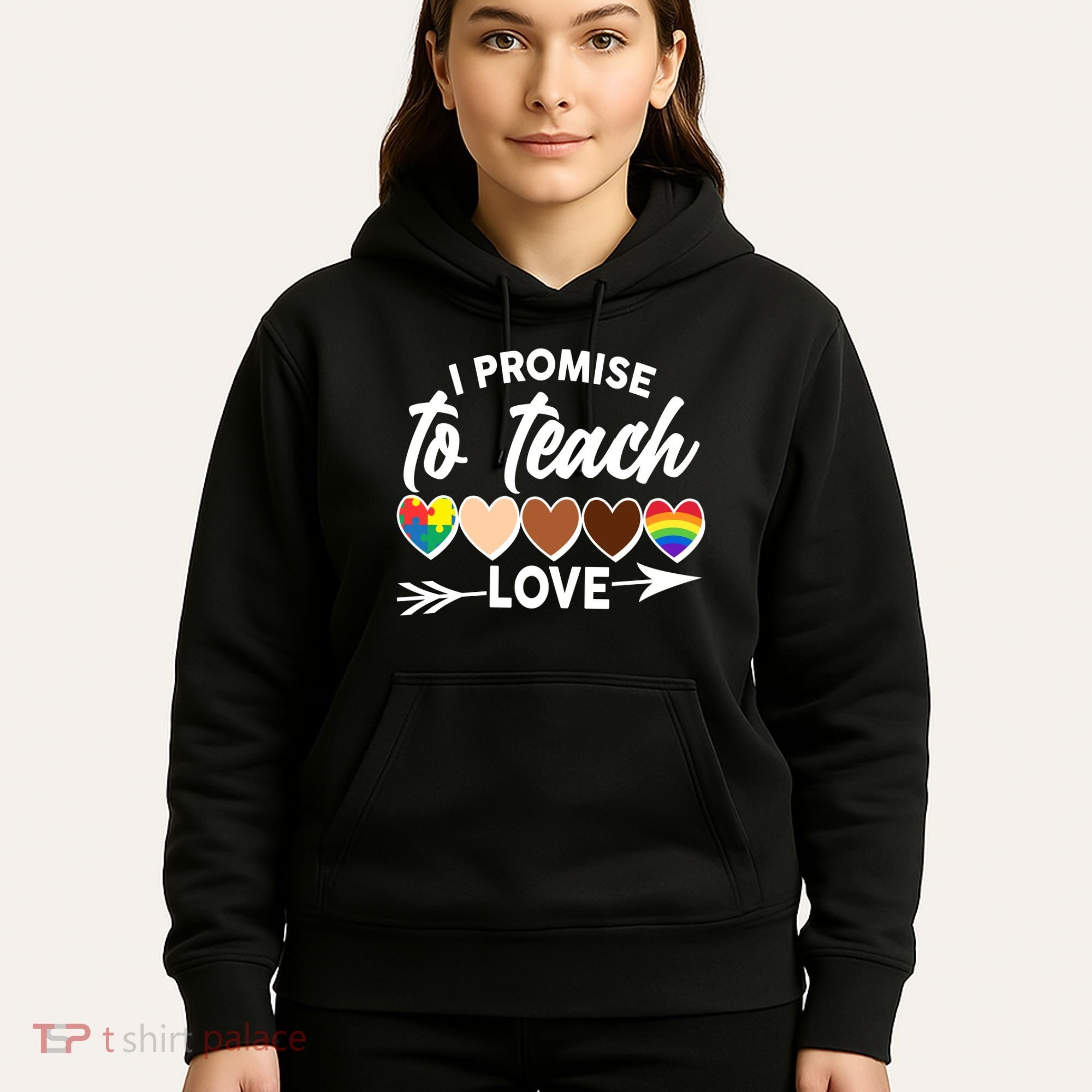 I Promise To Teach Love Diversity Equality Hoodie