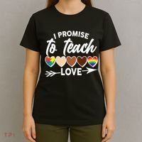 I Promise To Teach Love Diversity Equality T-Shirt thumb 4