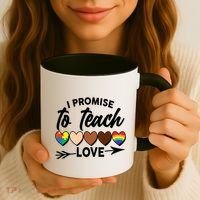 I Promise To Teach Love Diversity Equality Coffee Mug thumb 3