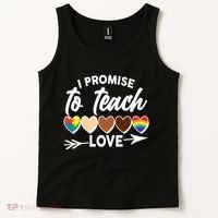 I Promise To Teach Love Diversity Equality Tank Top thumb 2