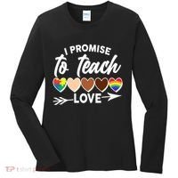 I Promise To Teach Love Diversity Equality Women's Long Sleeve Shirt thumb 0