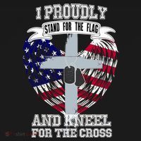 I Proudly Stand For The Flag And Kneel For The Cross Backpack thumb 2