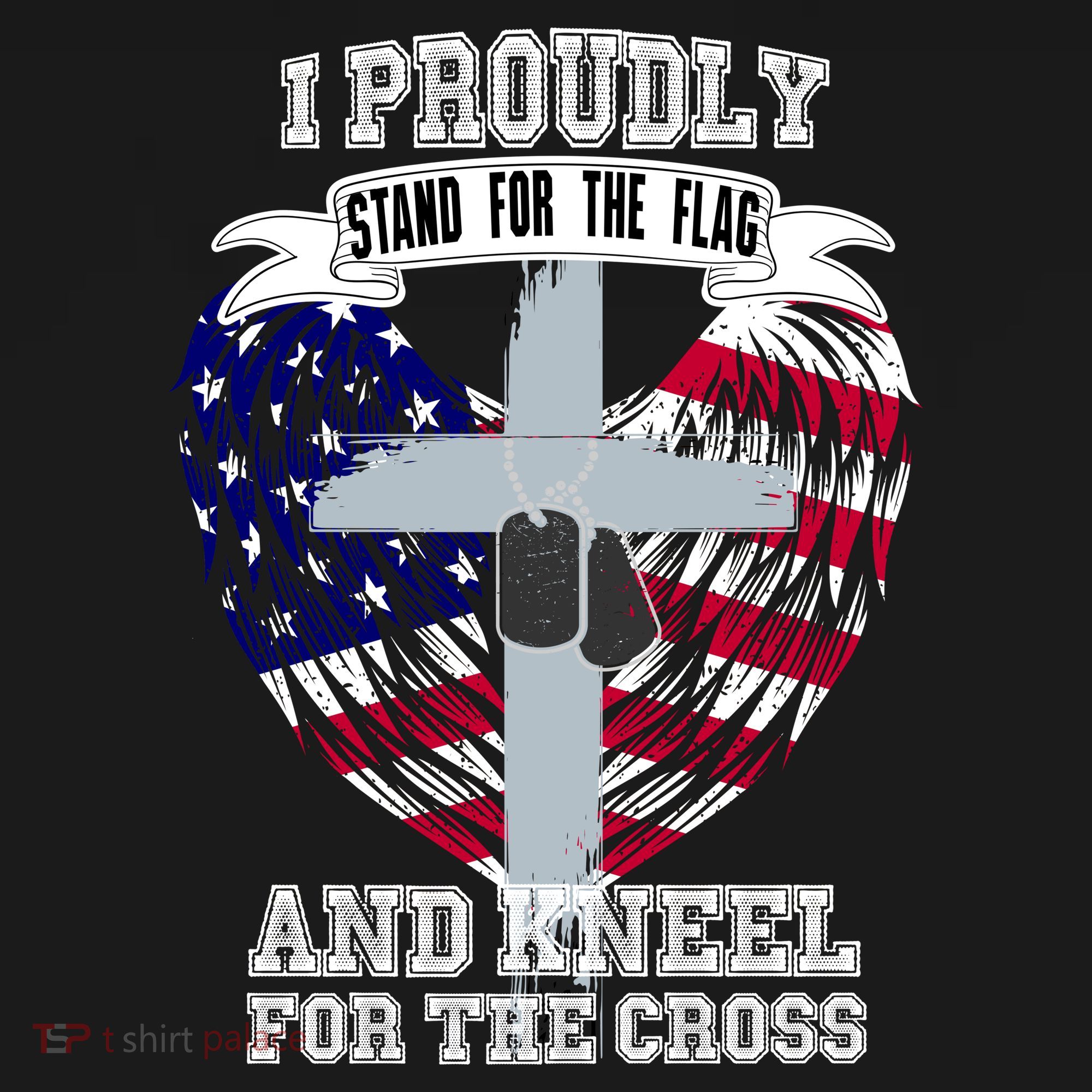 I Proudly Stand For The Flag And Kneel For The Cross Backpack