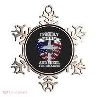 I Proudly Stand For The Flag And Kneel For The Cross Ornament thumb 0
