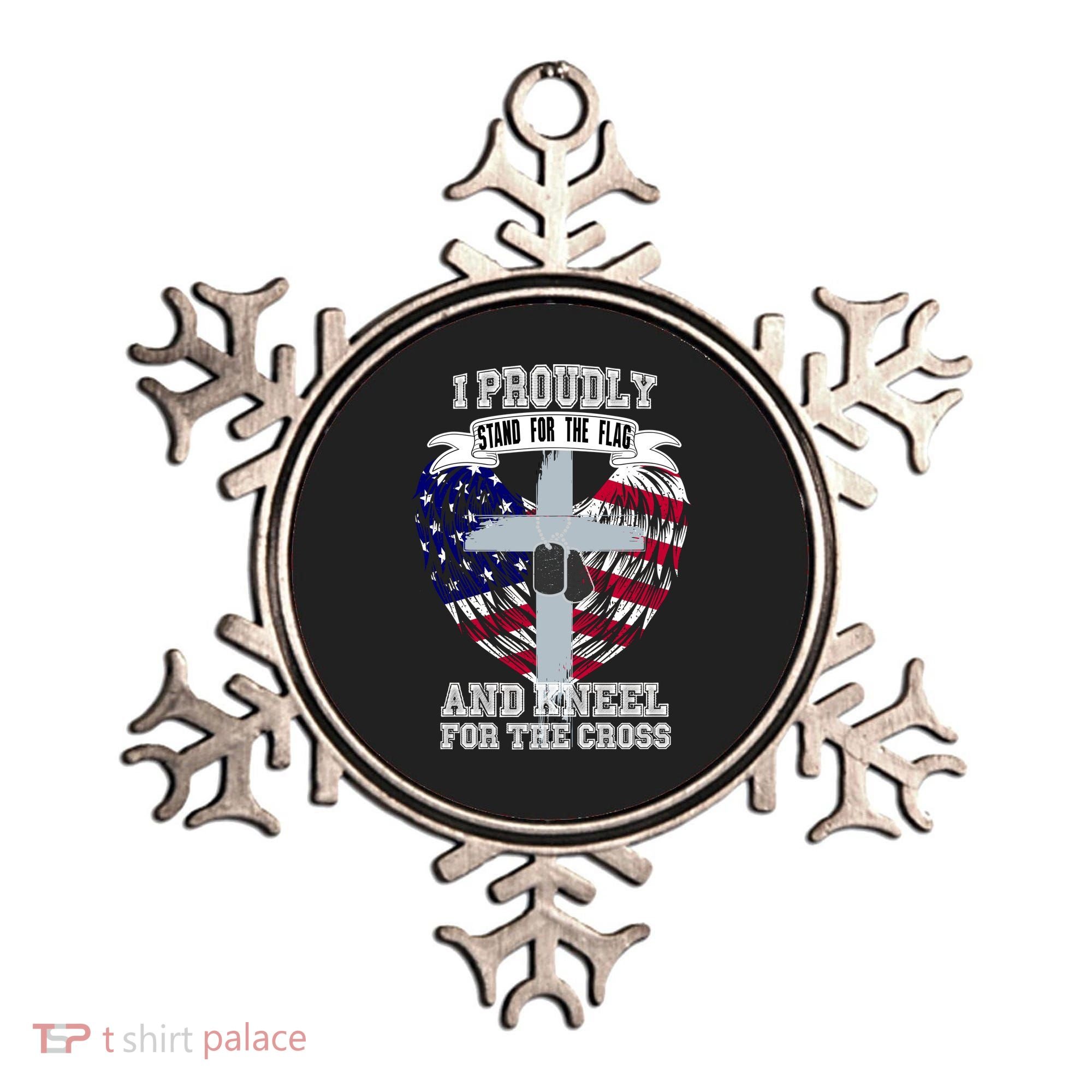 I Proudly Stand For The Flag And Kneel For The Cross Ornament