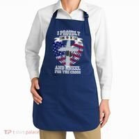 I Proudly Stand For The Flag And Kneel For The Cross Apron thumb 2