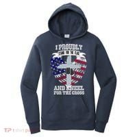 I Proudly Stand For The Flag And Kneel For The Cross Women's Hoodie thumb 0