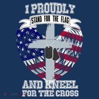 I Proudly Stand For The Flag And Kneel For The Cross Women's Tank Top thumb 5