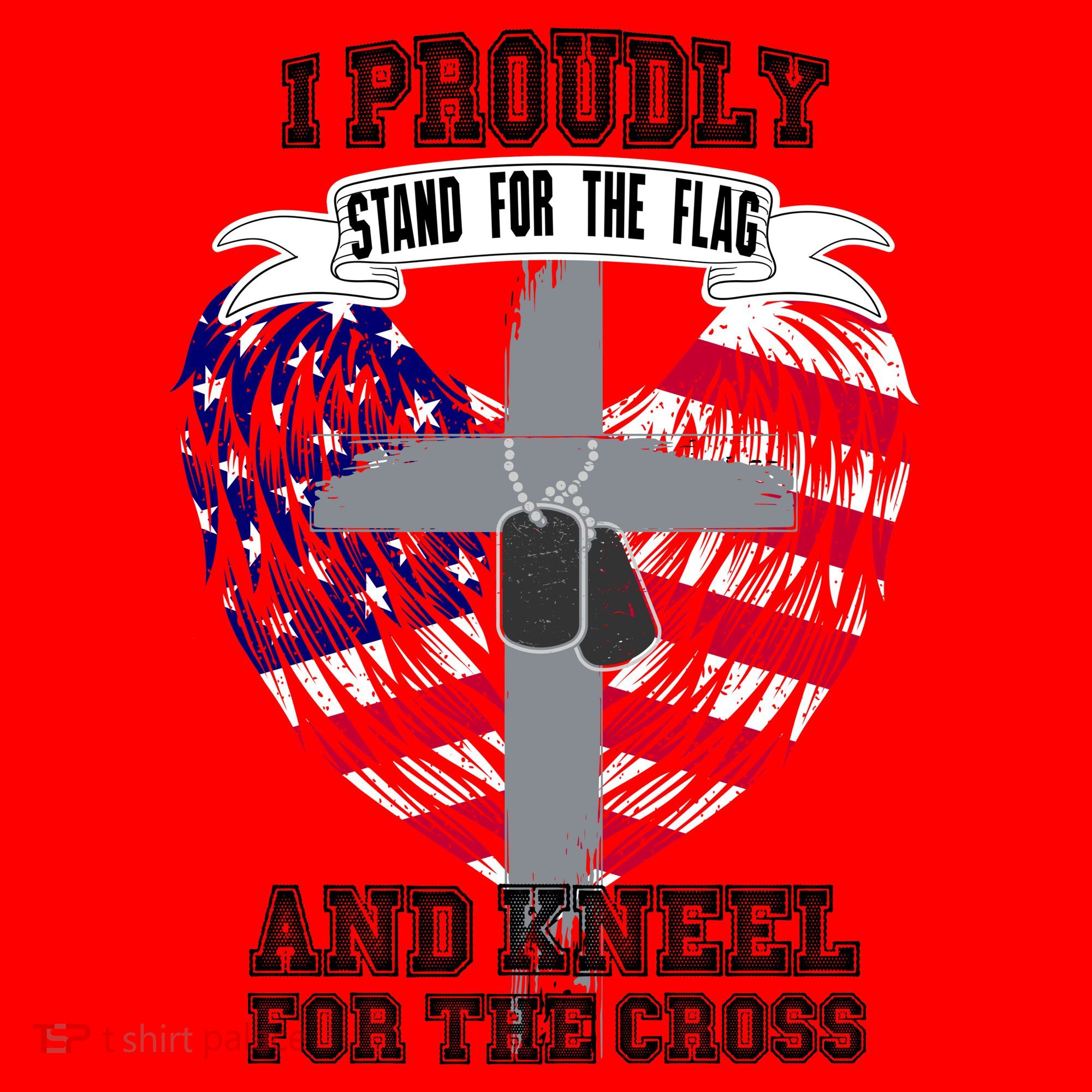 I Proudly Stand For The Flag And Kneel For The Cross Santa Hat