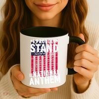 I Proudly Stand For The National Anthem Pledge Coffee Mug thumb 3
