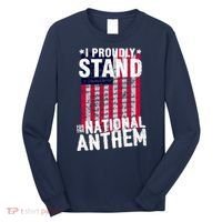 I Proudly Stand For The National Anthem Pledge Long Sleeve Shirt thumb 0