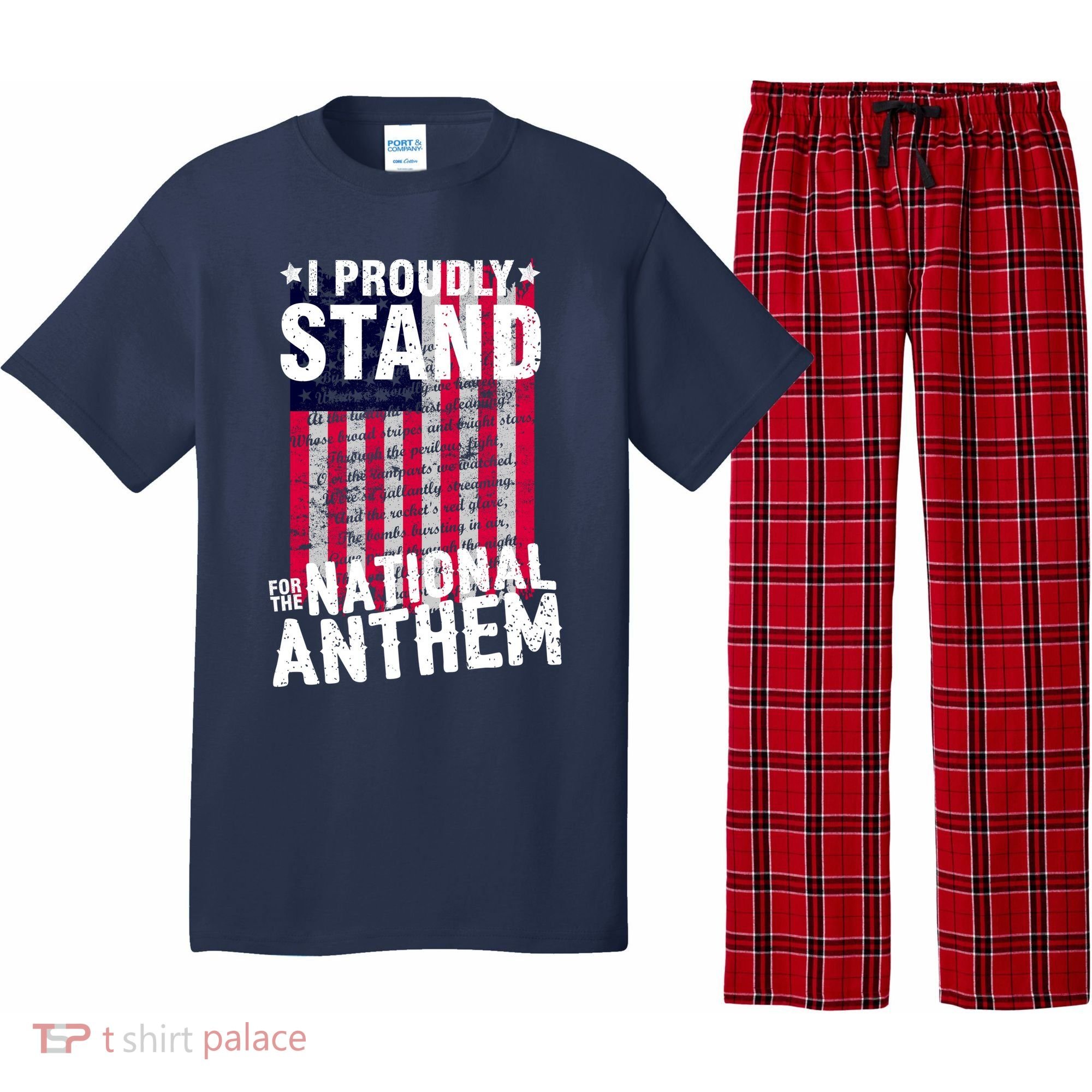 I Proudly Stand For The National Anthem Pledge Pajama Set