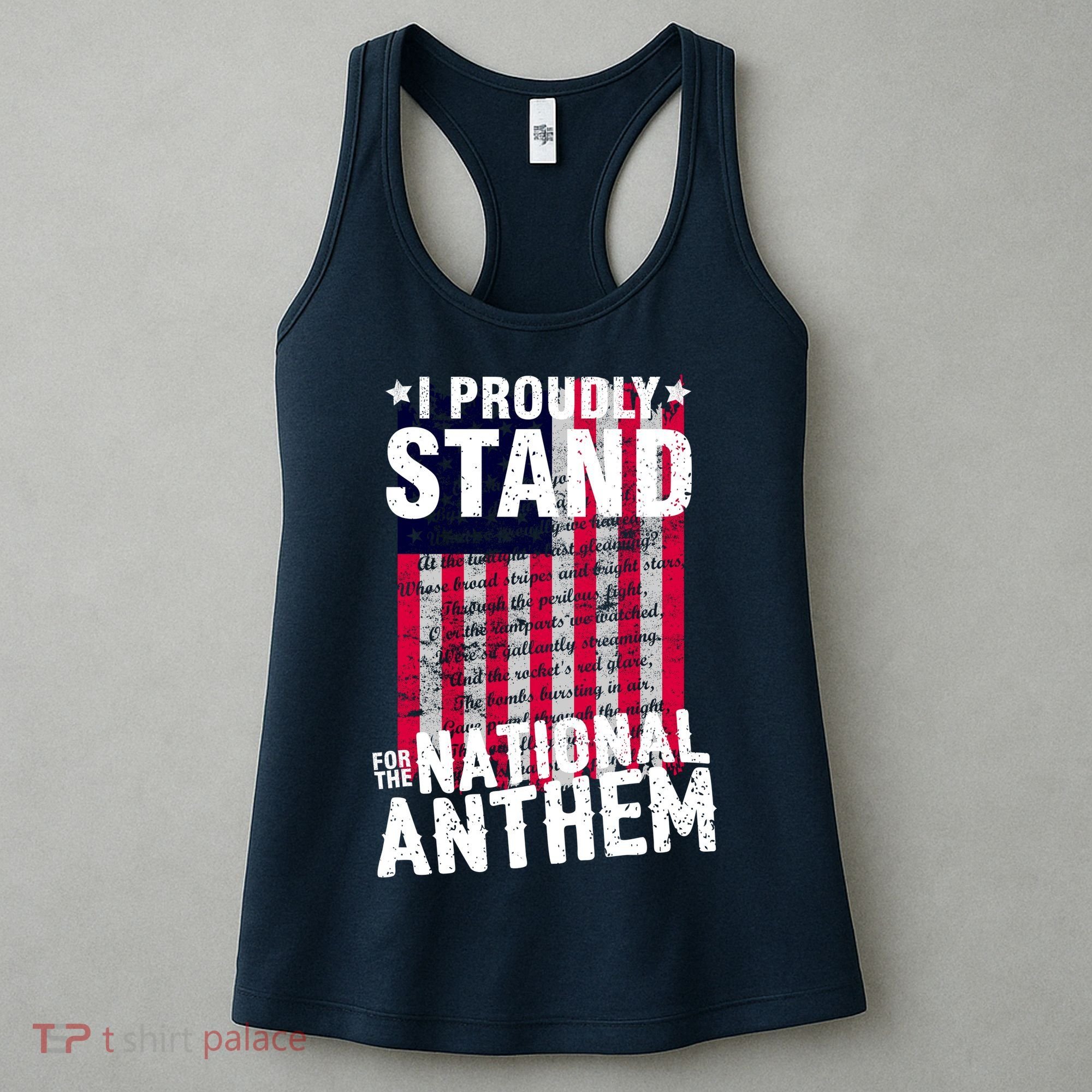 I Proudly Stand For The National Anthem Pledge Women's Tank Top