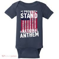 I Proudly Stand For The National Anthem Pledge Baby Bodysuit thumb 0