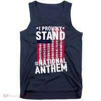 I Proudly Stand For The National Anthem Pledge Tank Top thumb 0
