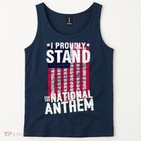 I Proudly Stand For The National Anthem Pledge Tank Top thumb 2