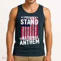 I Proudly Stand For The National Anthem Pledge Tank Top thumb 3