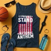 I Proudly Stand For The National Anthem Pledge Tank Top thumb 4