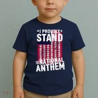 I Proudly Stand For The National Anthem Pledge Toddler T-Shirt thumb 2
